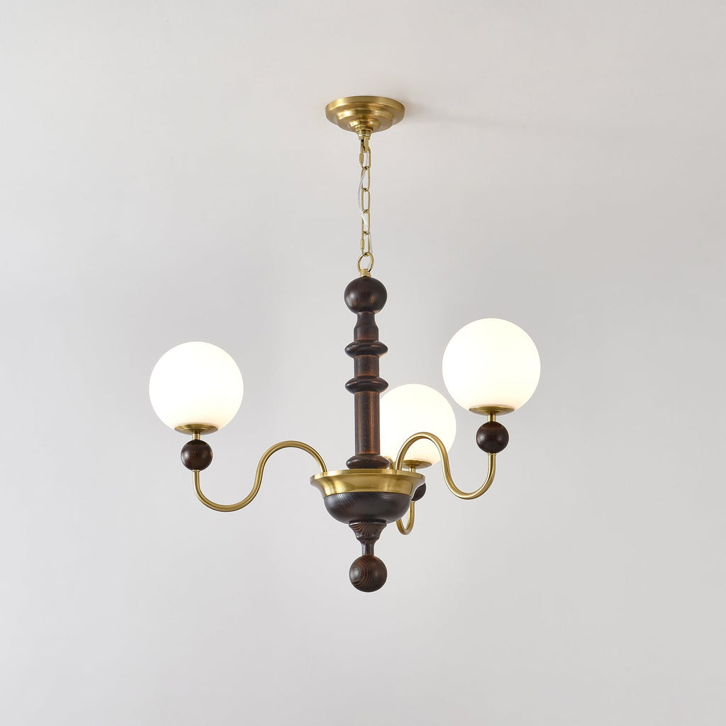 Vintage Curved Sphere Candelabrum Chandelier