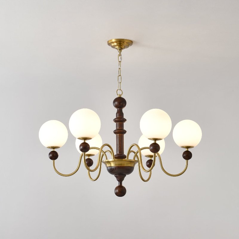 Vintage Curved Sphere Candelabrum Chandelier