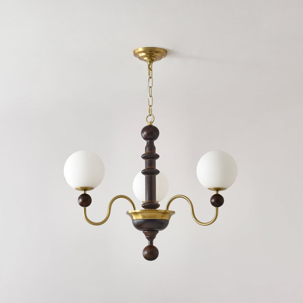 Vintage Curved Sphere Candelabrum Chandelier