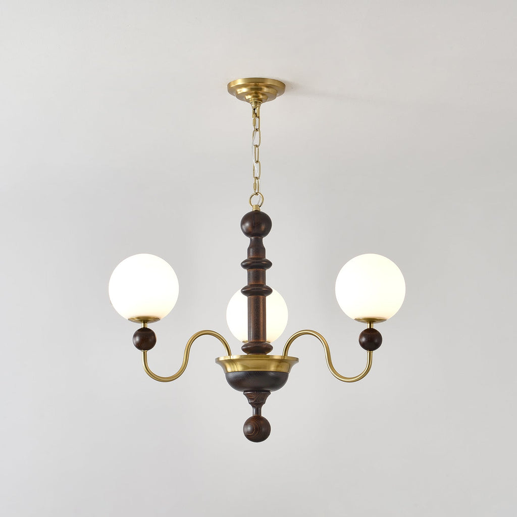 Vintage Curved Sphere Candelabrum Chandelier