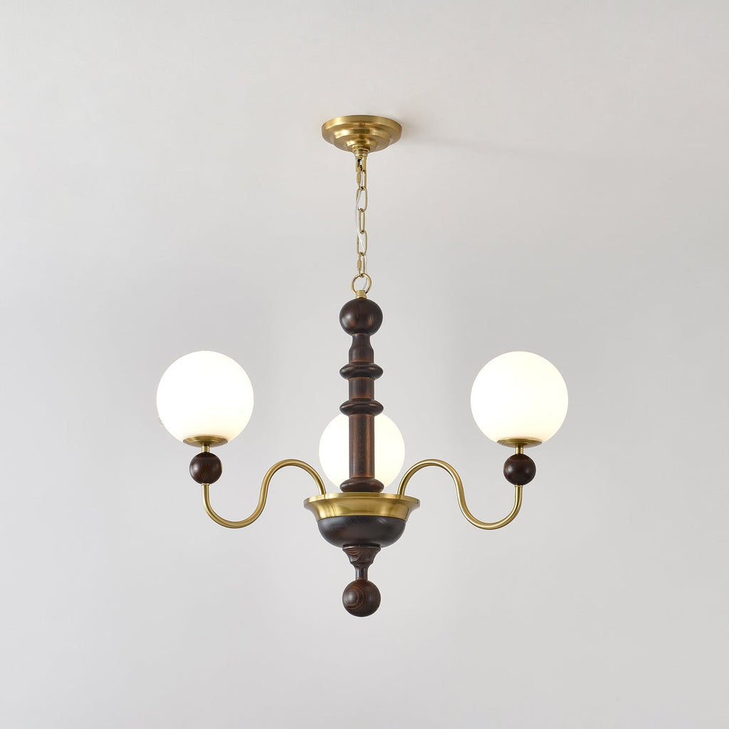 Vintage Curved Sphere Candelabrum Chandelier