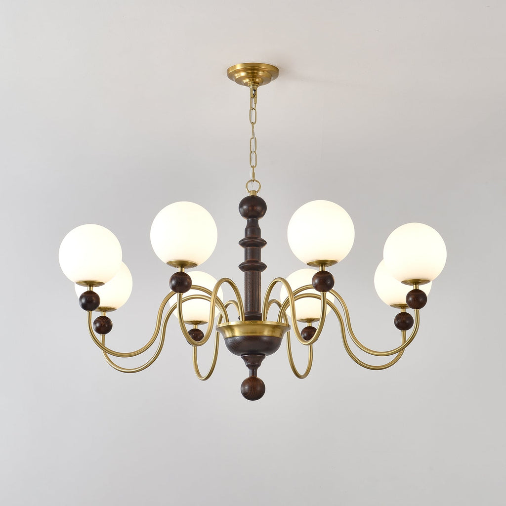 Vintage Curved Sphere Candelabrum Chandelier