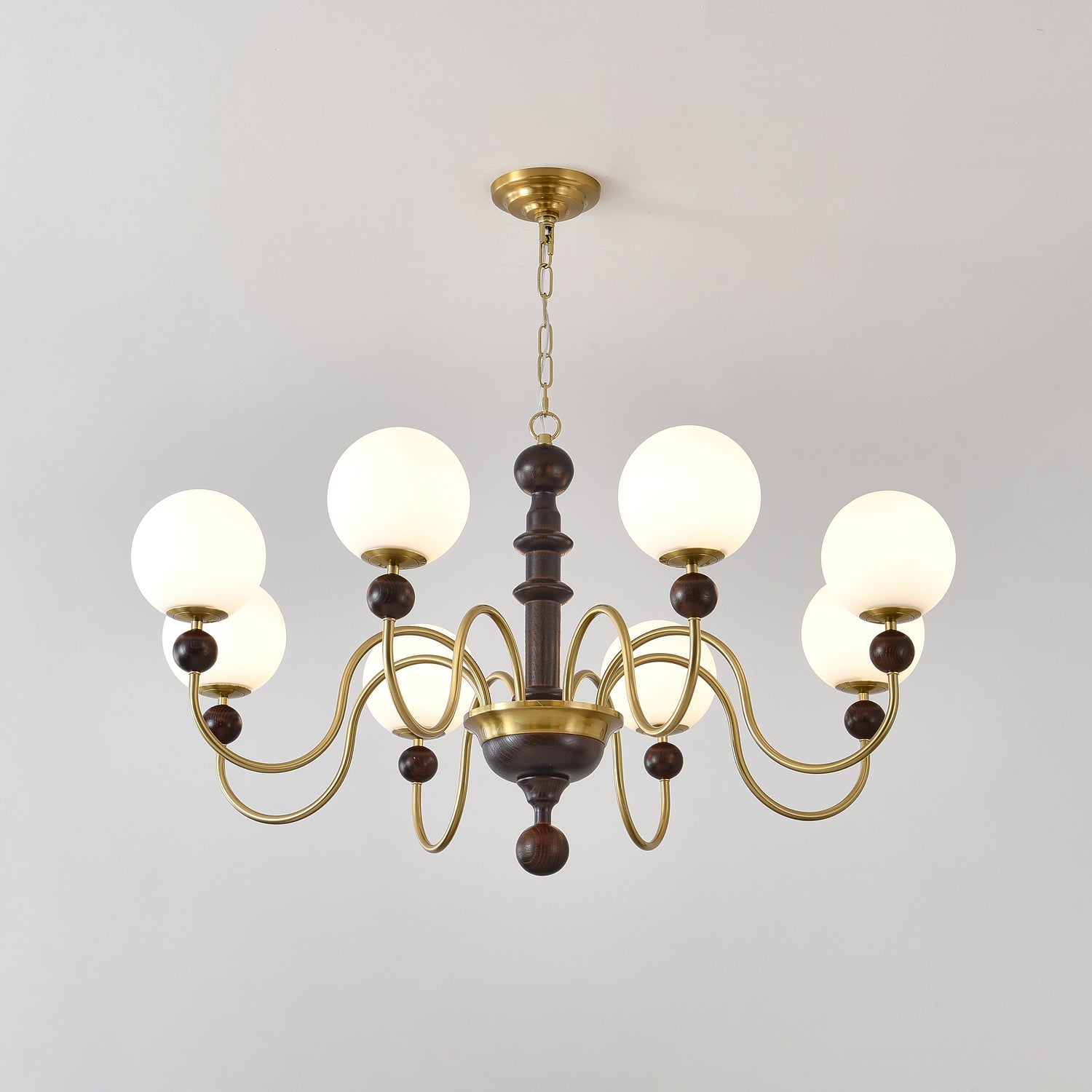 Vintage Curved Sphere Candelabrum Chandelier