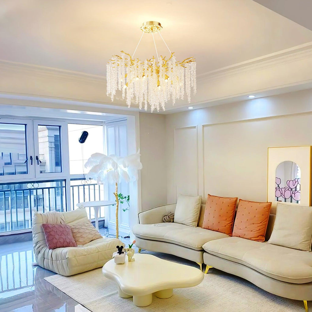 Wisteria Flower Crystal Pendant light Chandelier