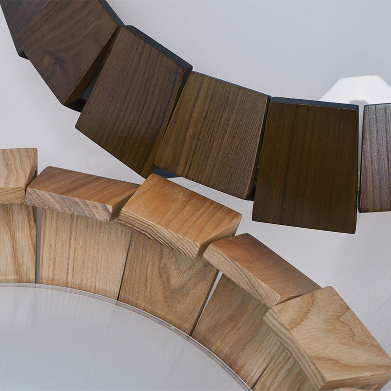 Wooden Patchwork Ring Chandelier