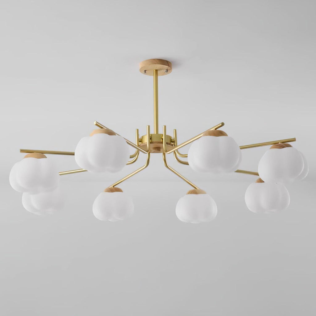 Plastic Cotton Balls Gasolier Chandelier