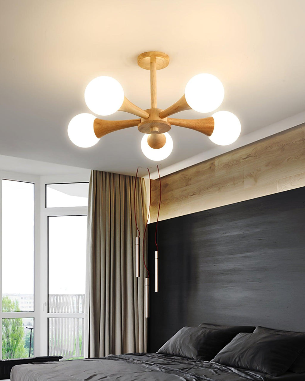 Wooden Nera Ceiling fixture Chandelier
