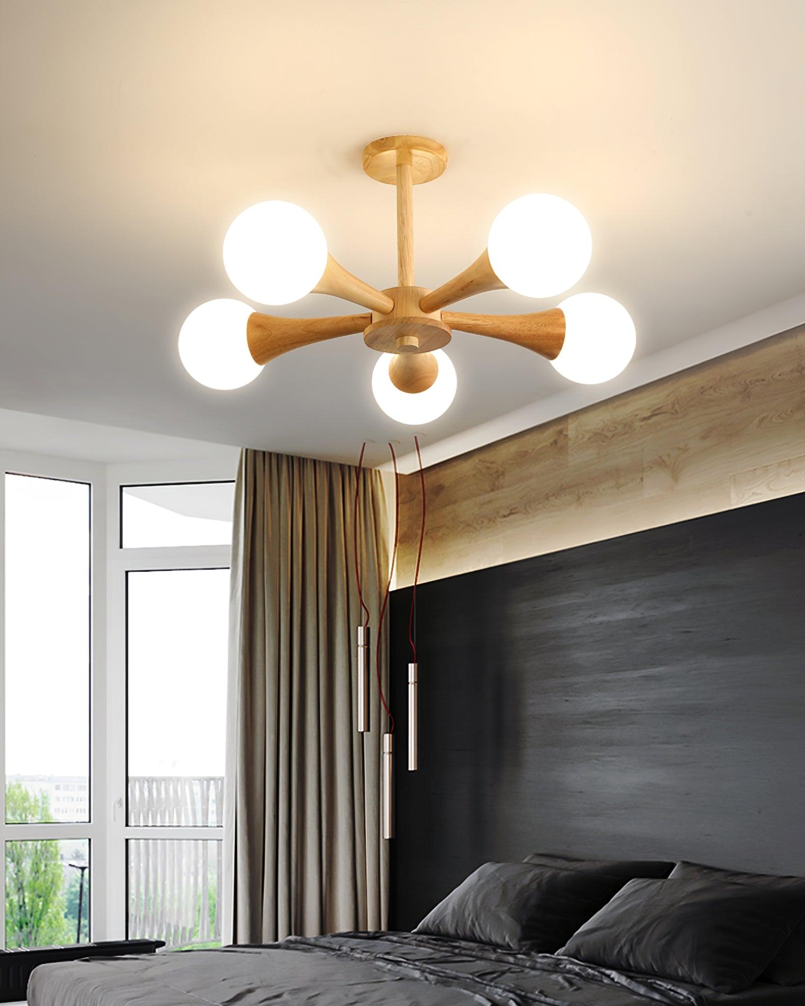 Wooden Nera Ceiling fixture Chandelier
