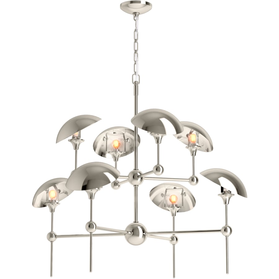 Kohler Lighting Vorleigh 26" Wide 8 Light Adjustable Dome Chandelier