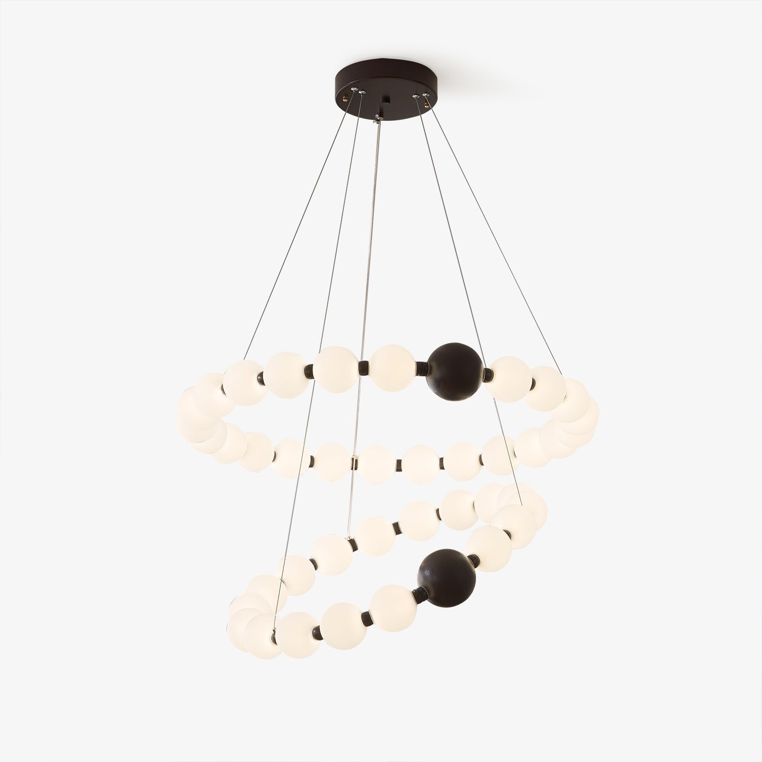 Celestial Bead Ring Chandelier