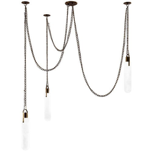 Alabaster Trio Modern Pendant Chandelier