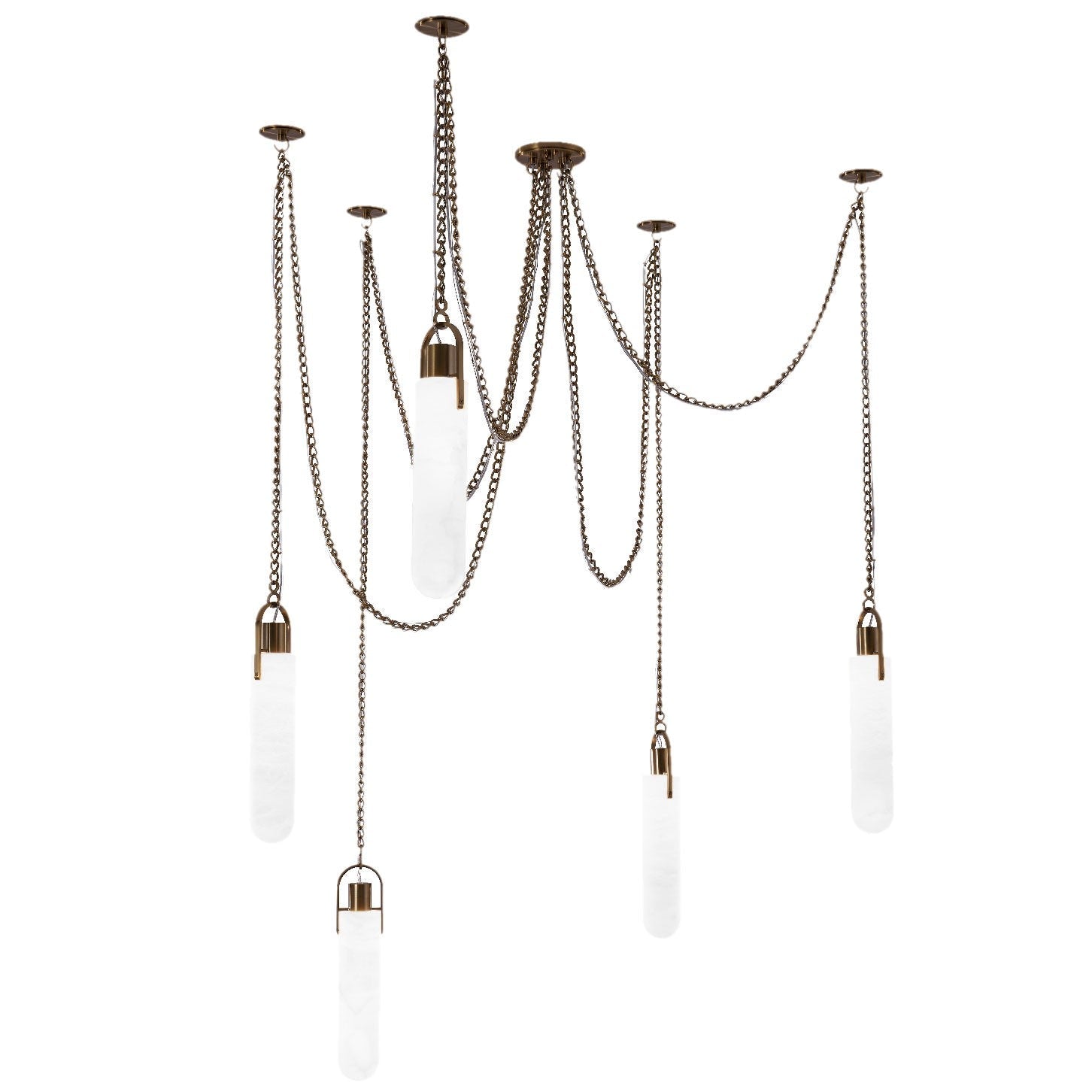 Alabaster Trio Modern Pendant Chandelier