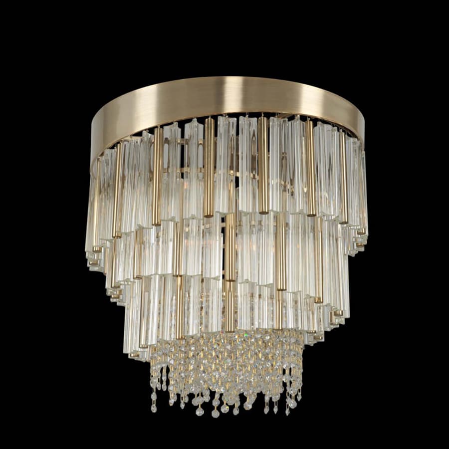 Allegri Espirali Convertible 6 Light 20" Wide Crystal Chandelier / Flush Mount Ceiling Fixture