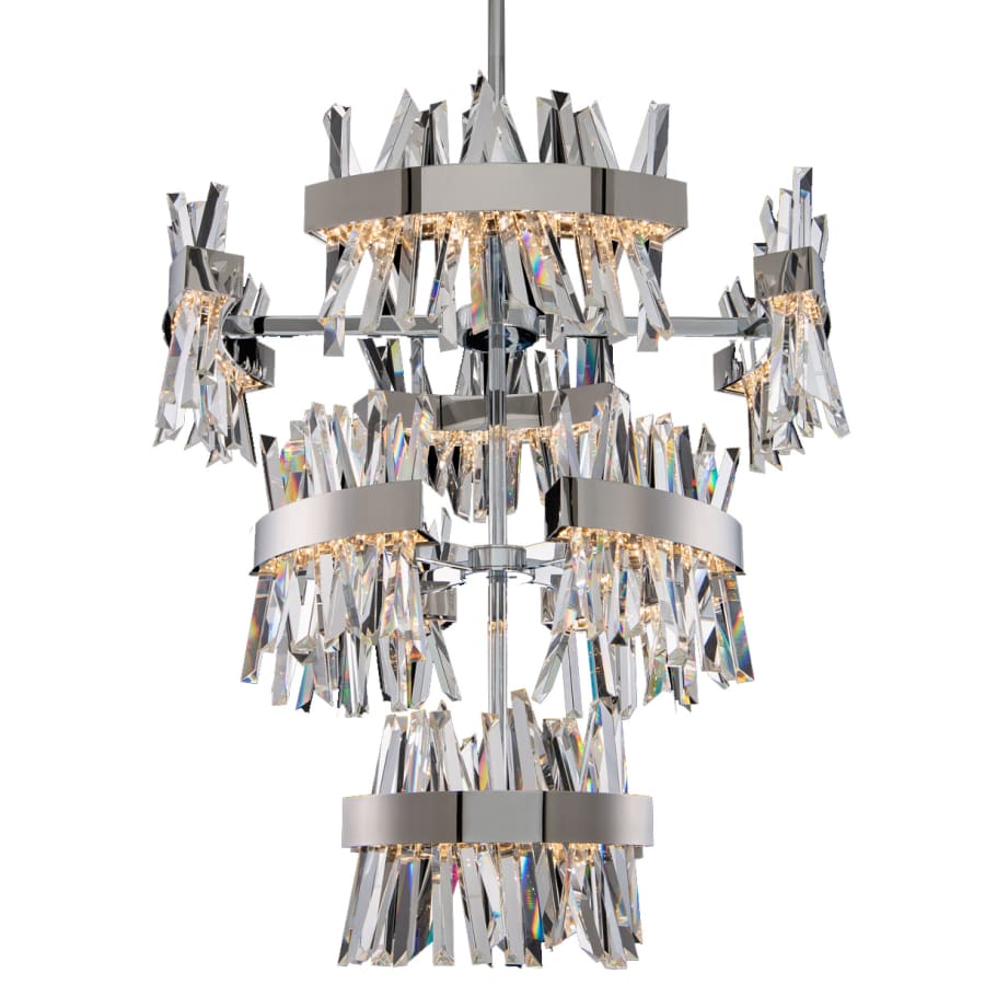 Allegri Glacier 36" Wide LED Crystal Chandelier
