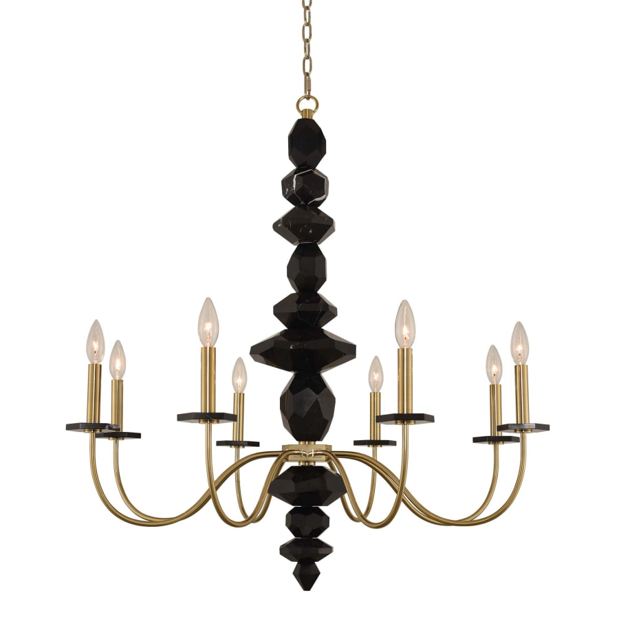 Allegri Piedra 8 Light 34" Wide Taper Candle Style Chandelier