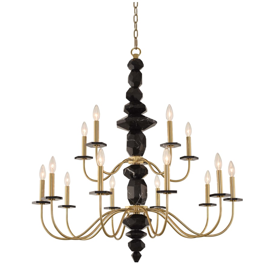 Allegri Piedra 15 Light 38" Wide Taper Candle Style Chandelier
