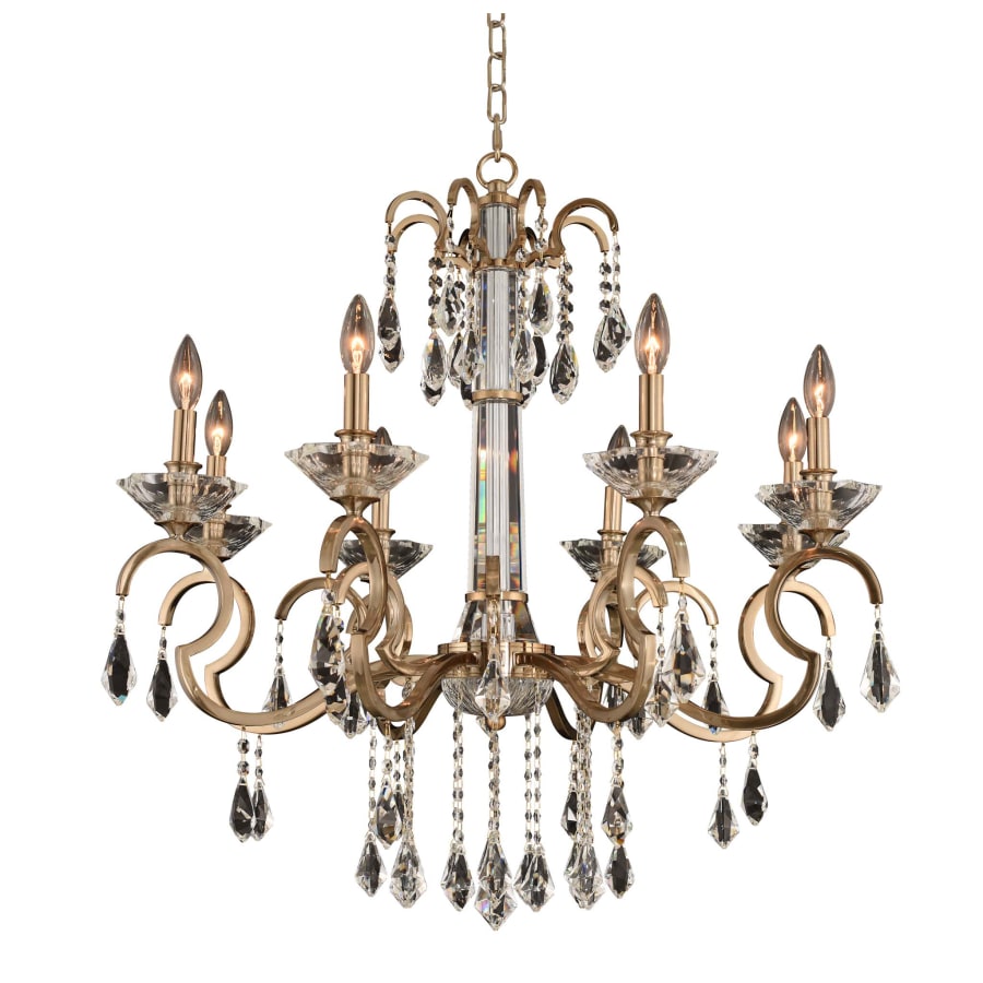 Allegri Valencia 8 Light 32" Wide Taper Candle Style Chandelier with Firenze Crystal