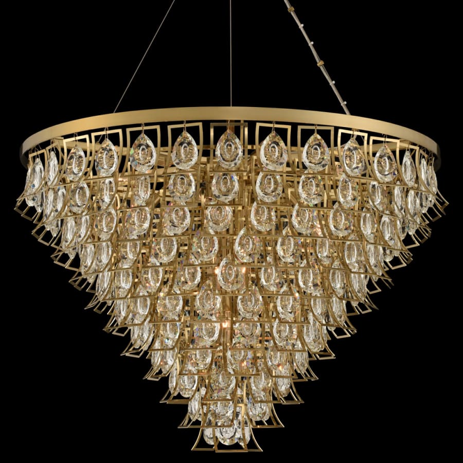 Allegri Carmella 36" Wide 11 Tier Waterfall Chandelier with Firenze Crystal