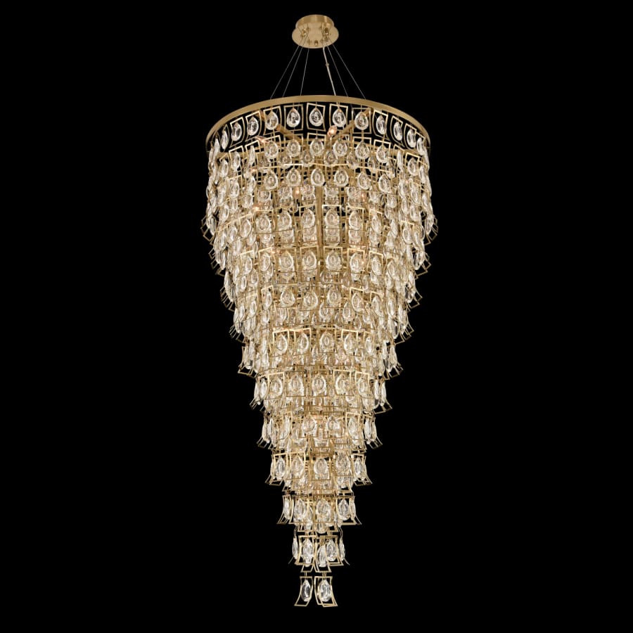 Allegri Carmella 36" Wide 13 Tier Waterfall Chandelier with Firenze Crystal