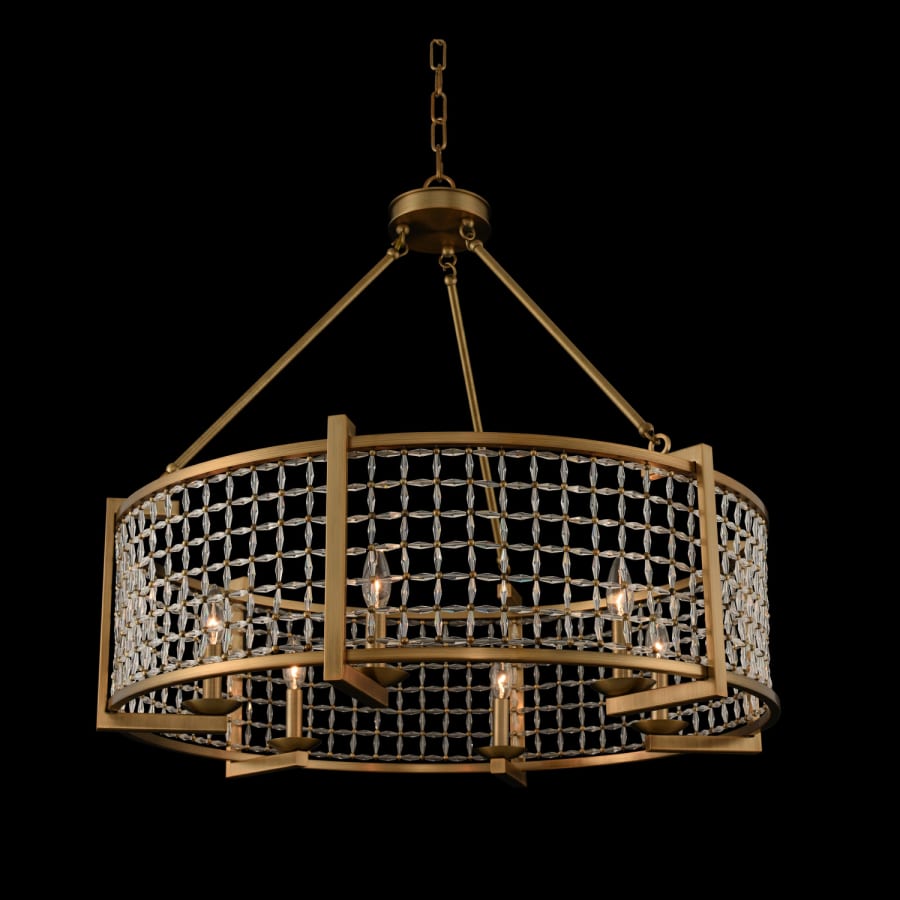 Allegri Verona 32" Wide Candle Style Drum Chandelier with Firenze Crystal