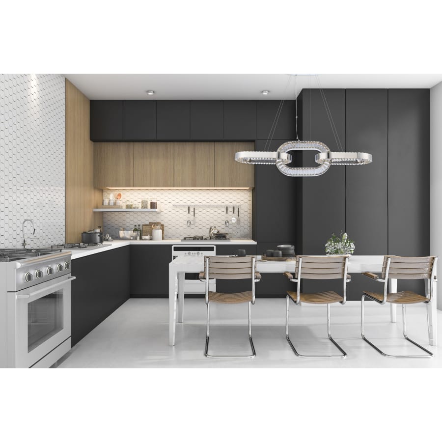 Allegri Catena 48" Wide LED Linear Chandelier with Firenze Crystal