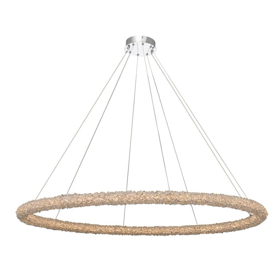 Allegri Lina 60" Wide LED Crystal Ring Chandelier