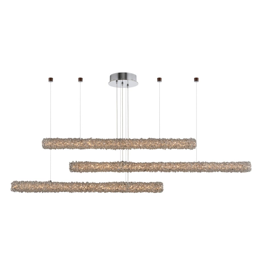 Allegri Lina 3 Light 60" Wide LED Crystal Linear Chandelier