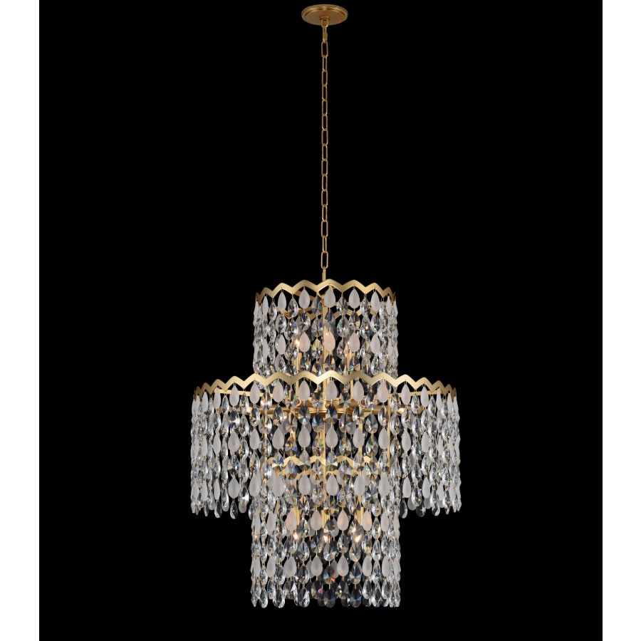 Allegri Caretta 27" Wide Drum Chandelier with Firenze Crystal