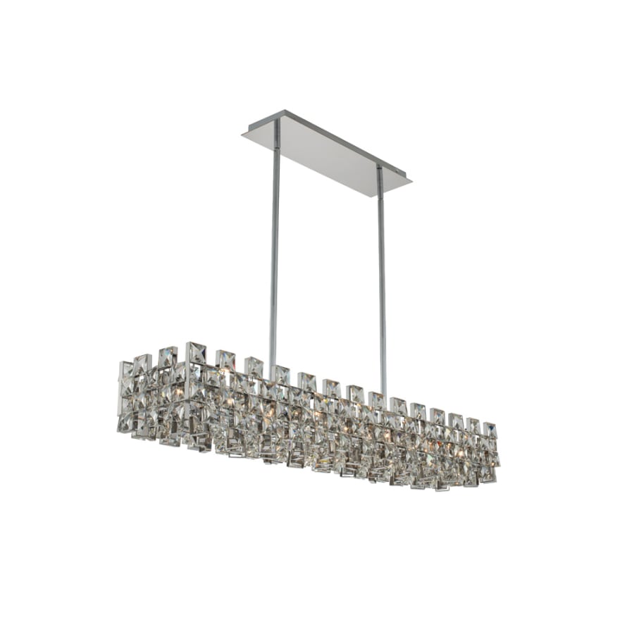 Allegri Piazze 8 Light 45" Wide Crystal Linear Chandelier