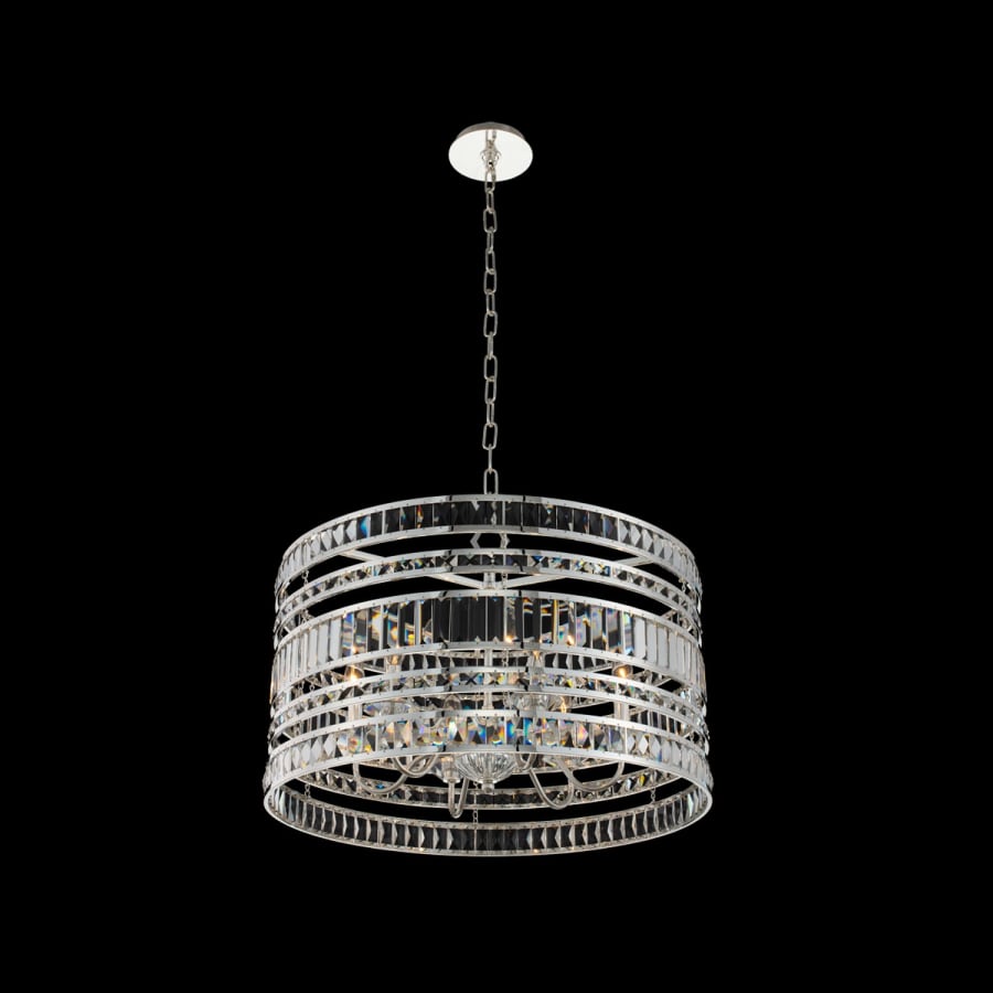 Allegri Strato 6 Light 26" Wide Crystal Drum Chandelier