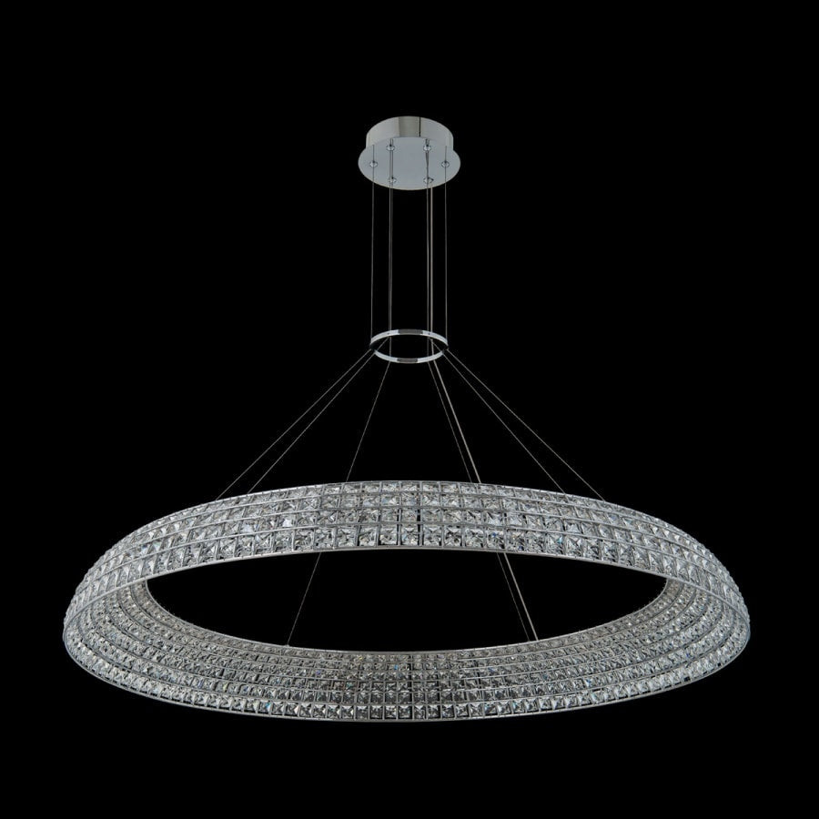 Allegri Nuvole 48" Wide LED Crystal Drum Chandelier