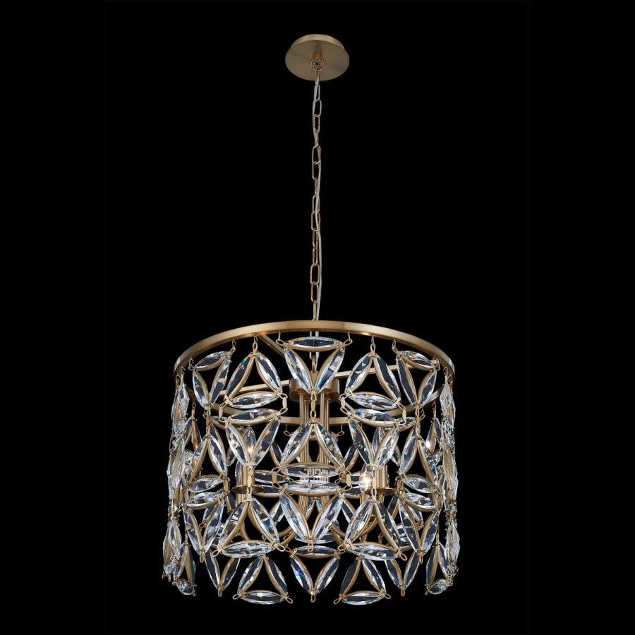 Allegri Triangulo 4 Light 22" Wide Crystal Drum Chandelier
