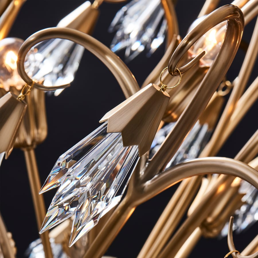 Allegri Tulipani 8 Light 38" Wide Crystal Empire Chandelier