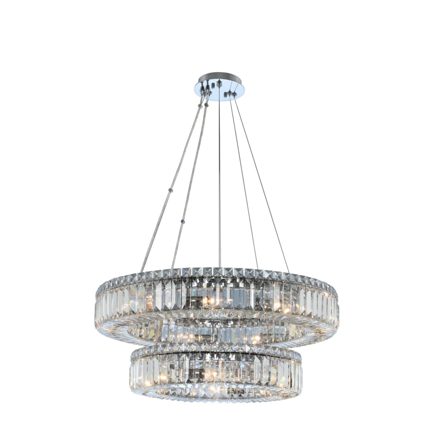 Allegri Rondelle 2 Light 26" Wide Ring Chandelier with Firenze Crystal