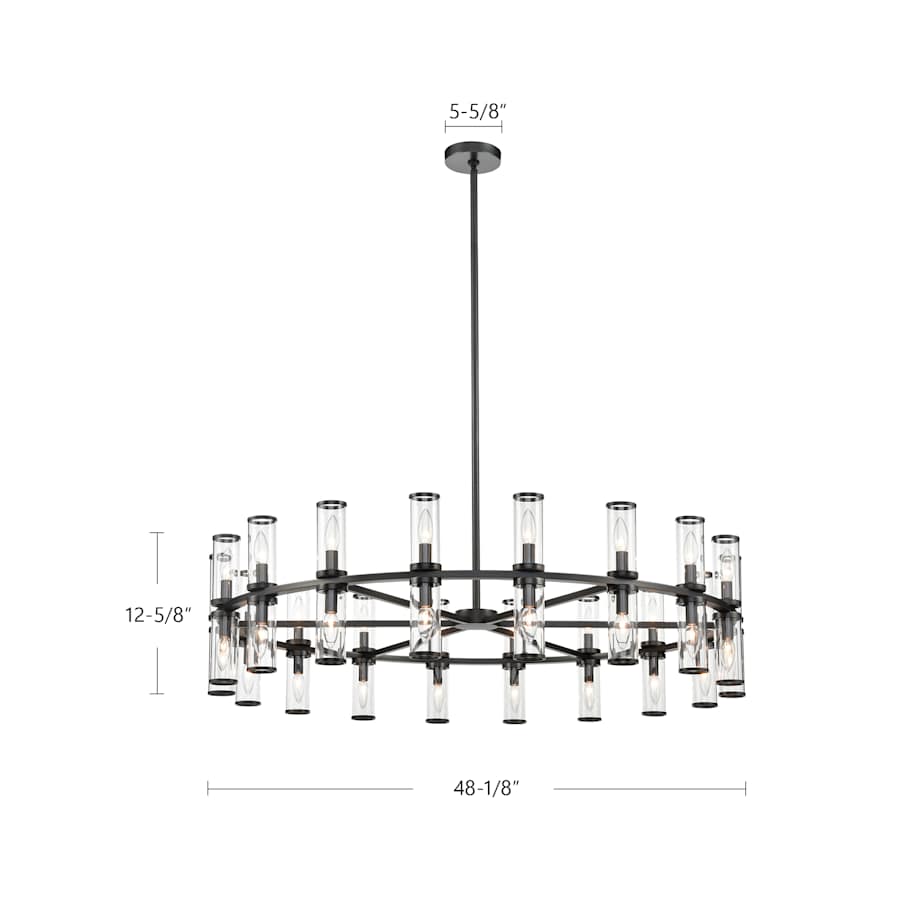 Alora Lighting Revolve 36 Light 47" Wide Taper Candle Chandelier