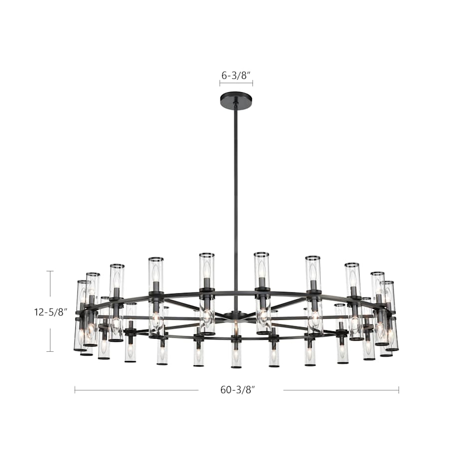 Alora Lighting Revolve 42 Light 60" Wide Taper Candle Chandelier