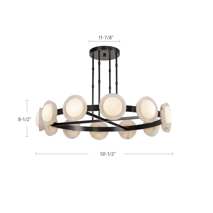 Alora Lighting Alonso 51" Wide LED Ring Chandelier