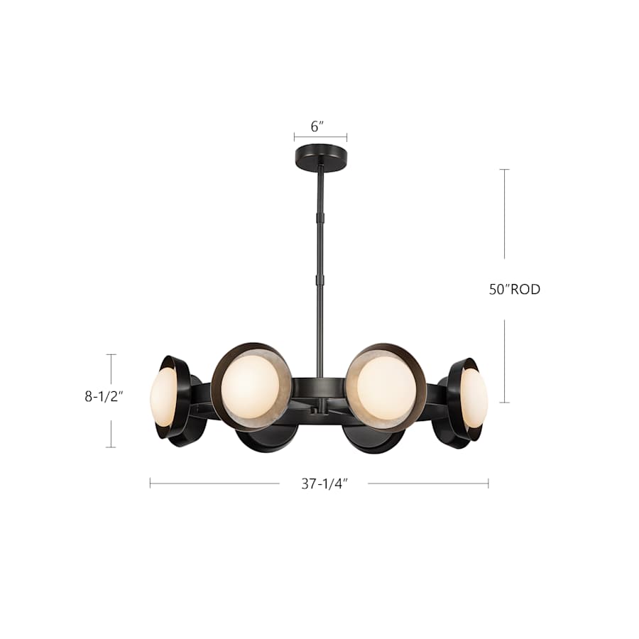 Alora Lighting Alonso 38" Wide LED Ring Chandelier