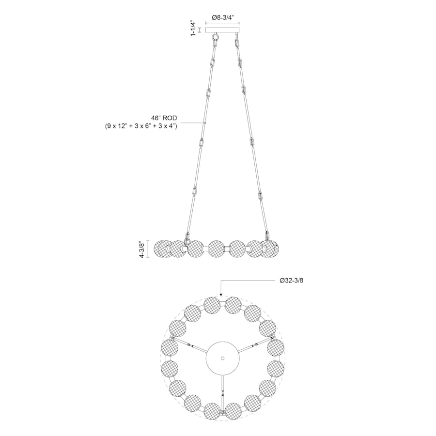 Alora Lighting Marni 33" Wide LED Ring Chandelier