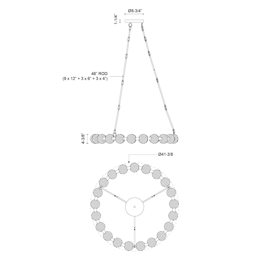 Alora Lighting Marni 42" Wide LED Ring Chandelier
