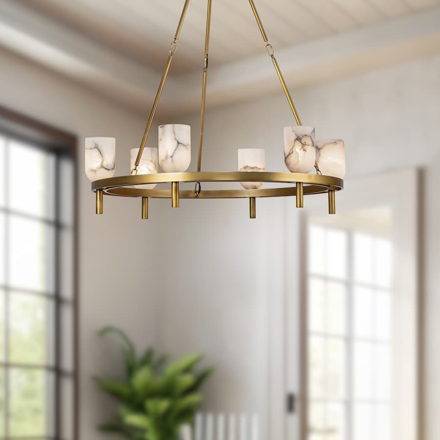 Alora Lighting Lucian 6 Light 32" Wide Ring Chandelier