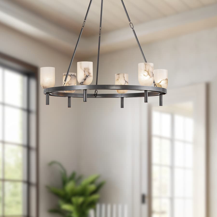 Alora Lighting Lucian 6 Light 32" Wide Ring Chandelier