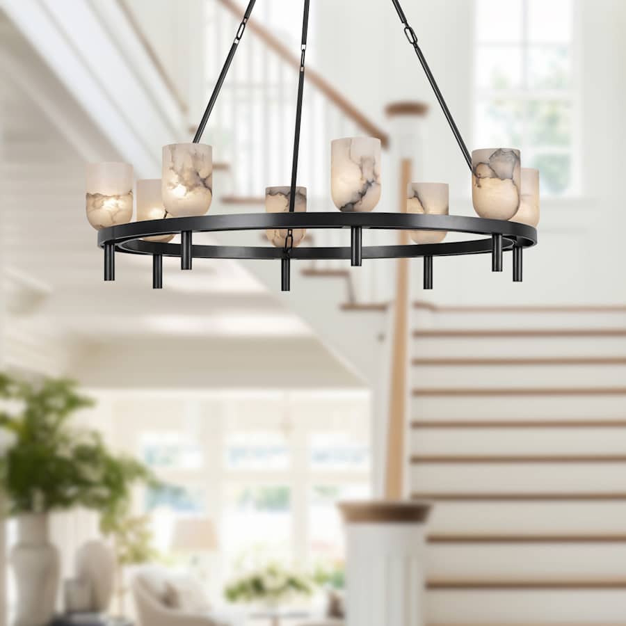 Alora Lighting Lucian 8 Light 37" Wide Ring Chandelier