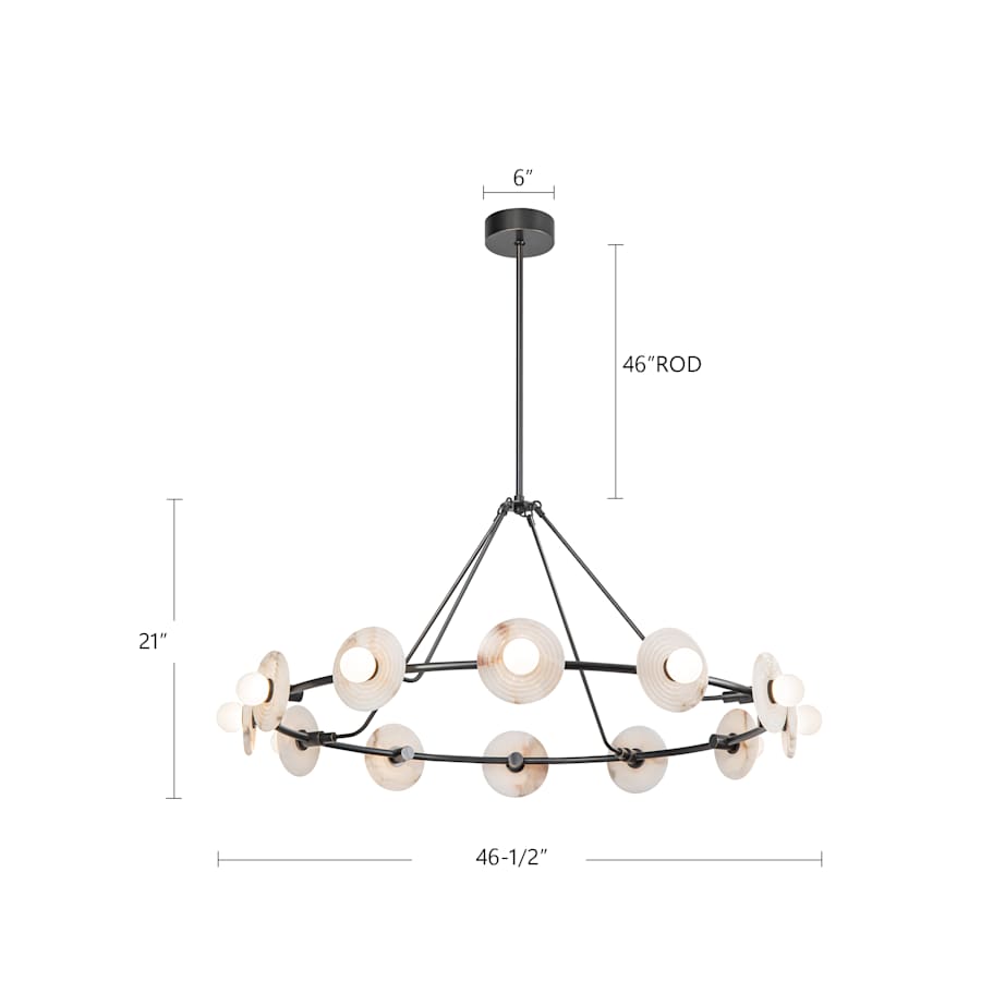 Alora Lighting Dahlia 47" Wide LED Ring Chandelier