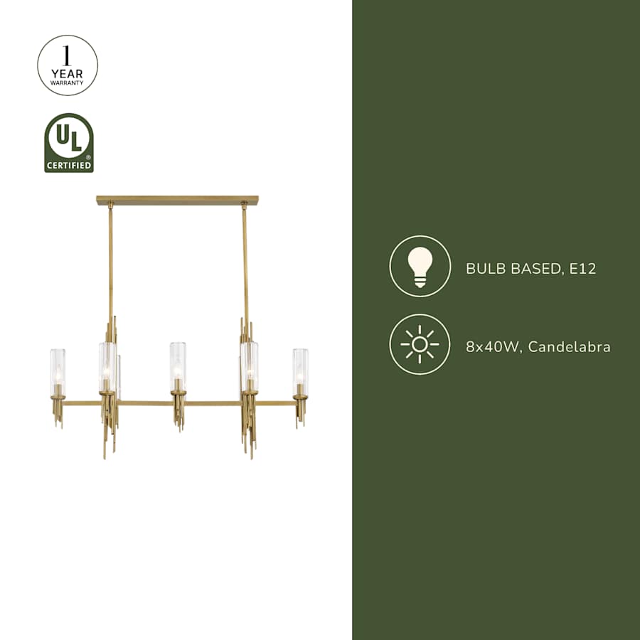 Alora Lighting Torres 38" Wide Linear Chandelier