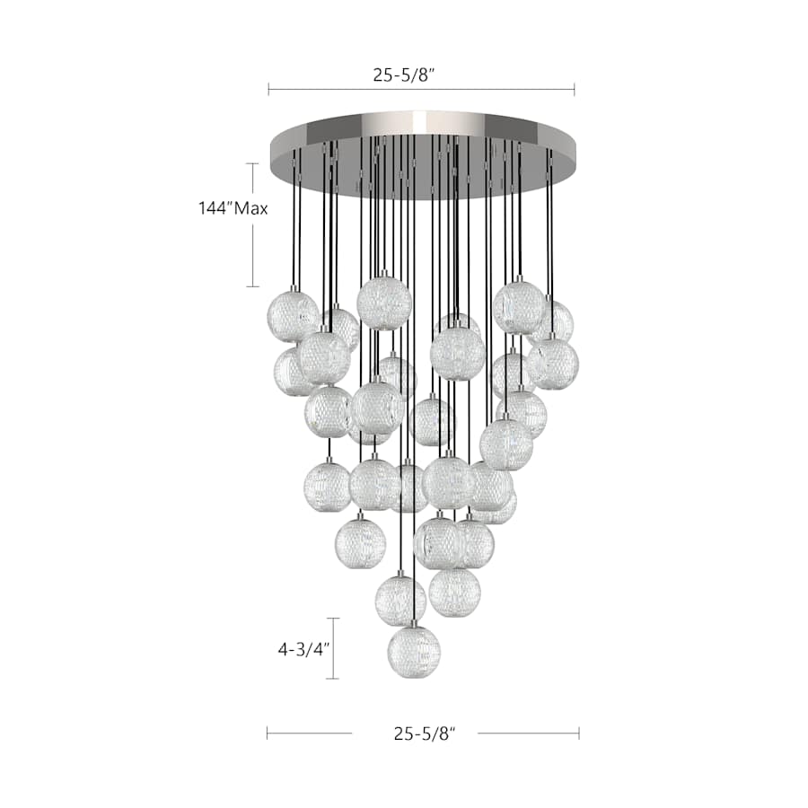 Alora Lighting Marni 36" Wide Waterfall Chandelier