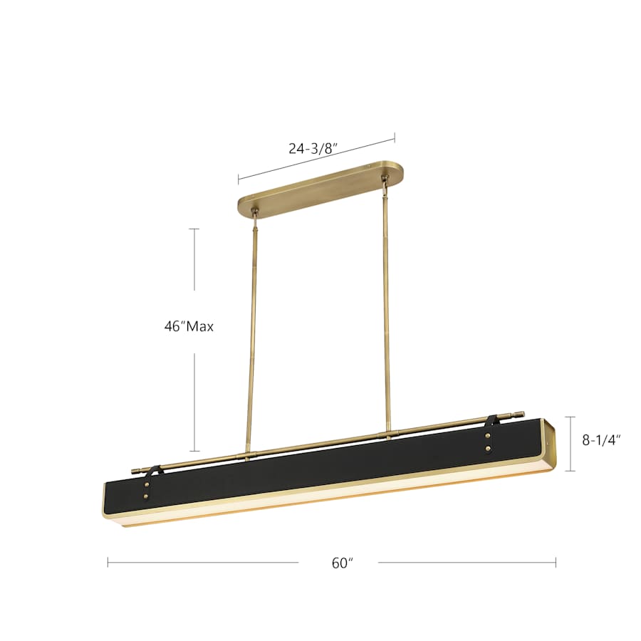 Alora Lighting Valise 60" Wide LED Linear Chandelier
