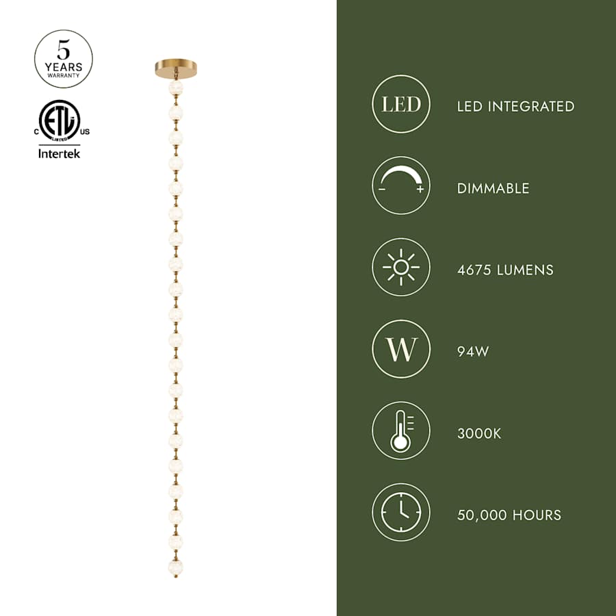 Alora Lighting Marni 12-ft Wide 3000K LED Linear Pendant