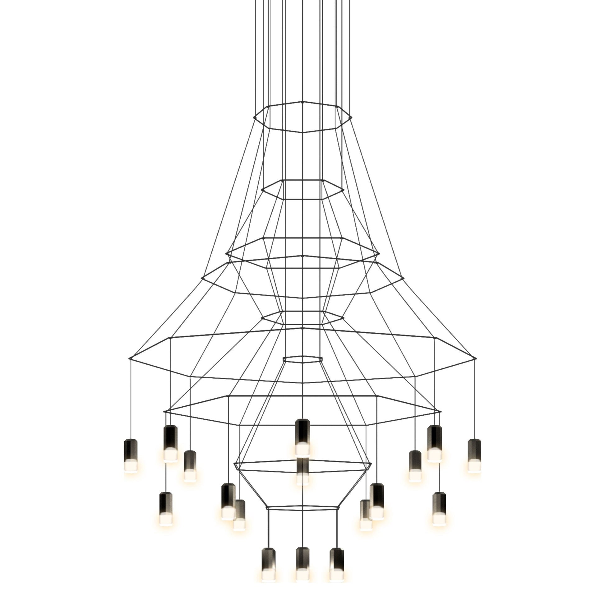 Architectural Wireframe LED Statement Chandelier