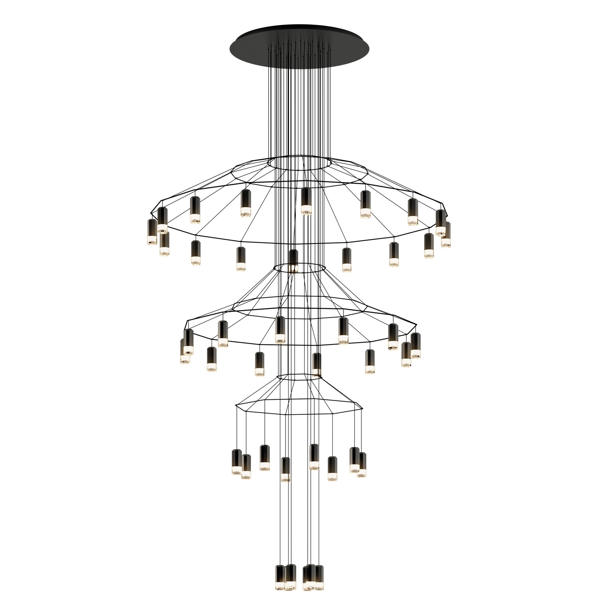 Architectural Wireframe LED Statement Chandelier